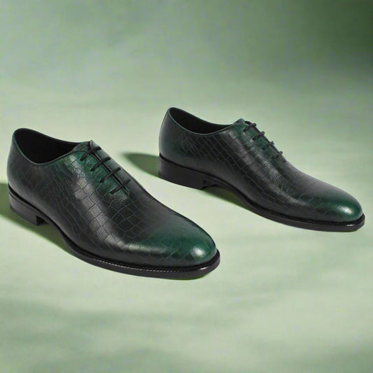 Benji Olive Green Wholecut Oxford