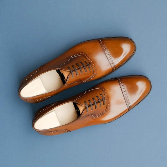 Asher Tan Toe Cap Oxford