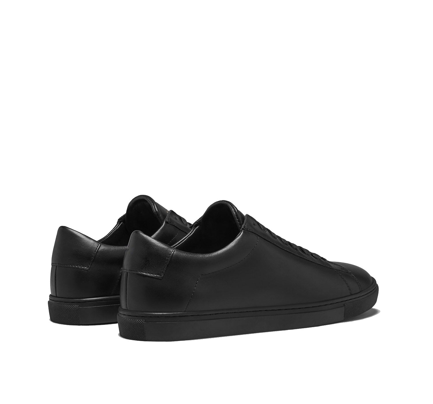 Mens black cheap leather athletic shoes