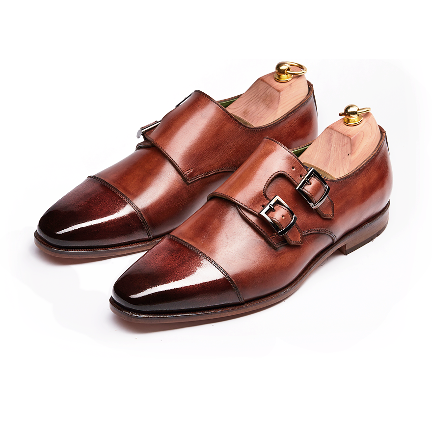 Genuine Leather Monk Strap Shoes – Custom Handmade Monk Strap Shoes ...