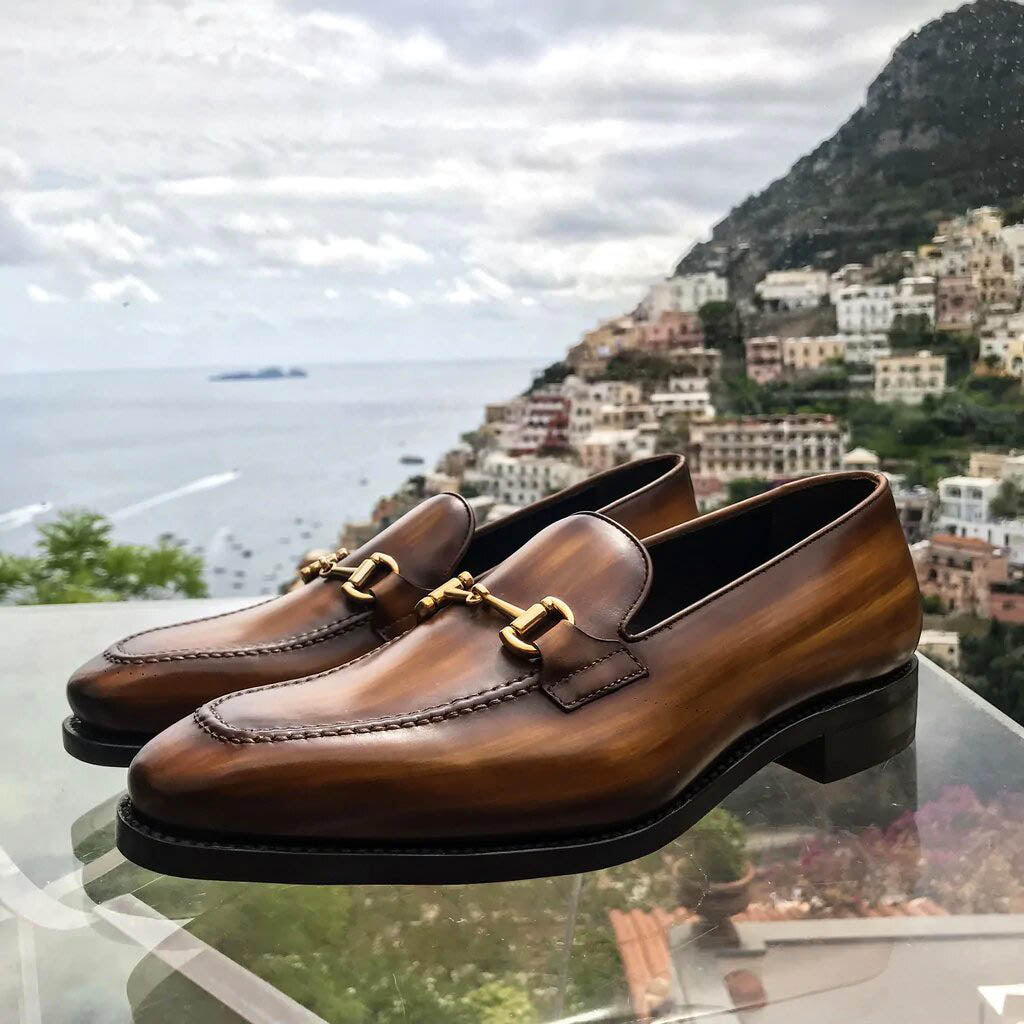 Tan leather loafers on sale mens