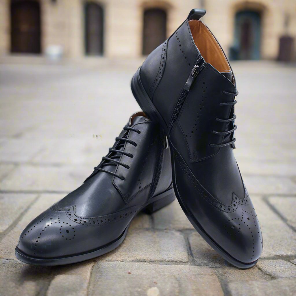 Mens black wingtip store dress shoes